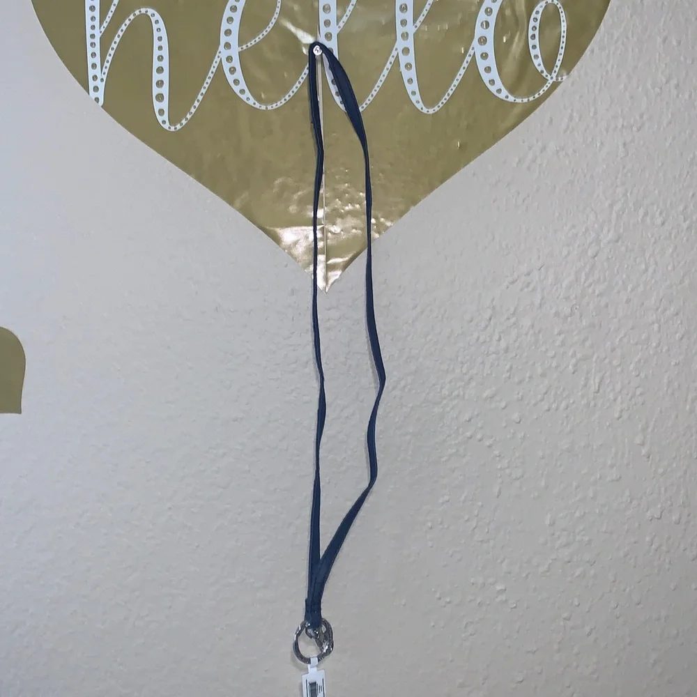 LMT: Vera Bradley Moonlight Navy Lanyard with Silver Accent